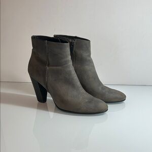ECCO Shape 75 Grey Suede Booties | Block Heel Ankle Boot | Size 7